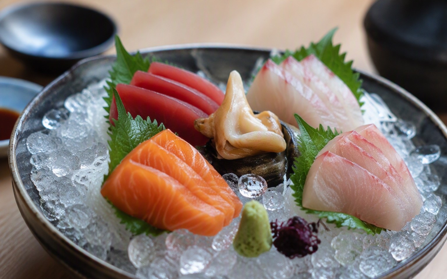 Sashimi van de dag met verse wasabi